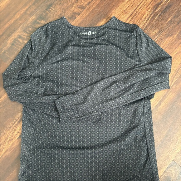 Hang Ten Long Sleeve Rash Guard Swimwear Top Floral Tropical Pattern Size L - Picture 2 of 6